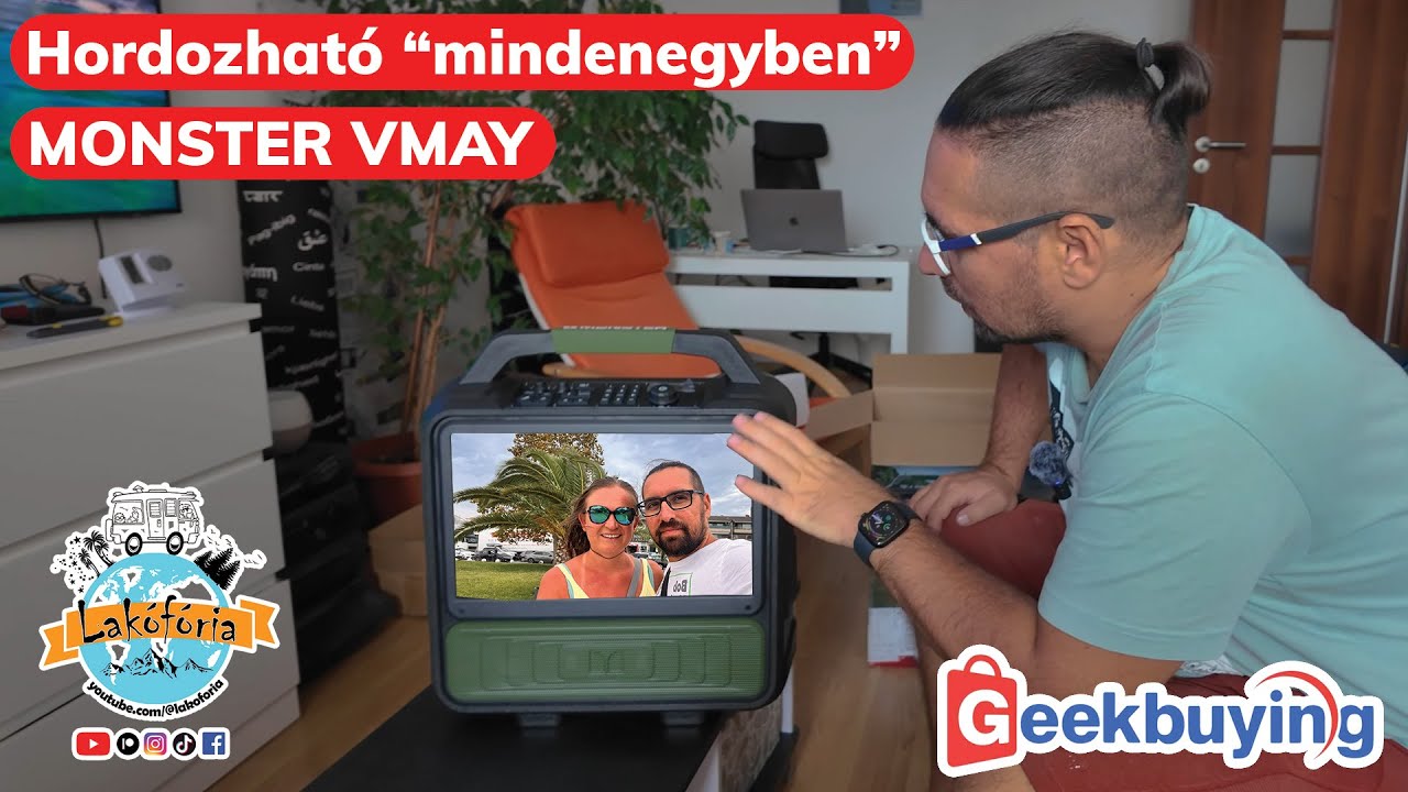 Hordozható akkus TV, hangszoró, MediaBox - Monster VMAY