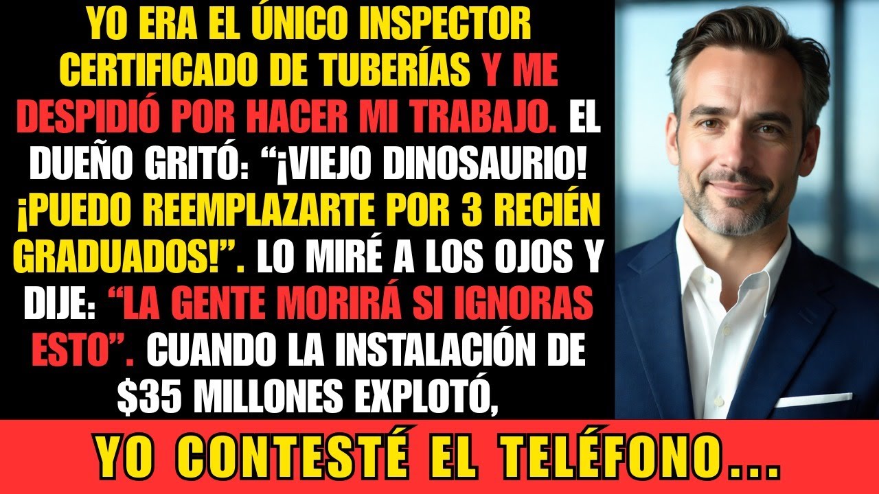 Yo era inspector certificado, pero el dueño me despidió y la planta de 35 millones explotó