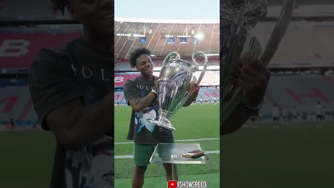 iShowSpeed Lifts The Champions League Trophy!