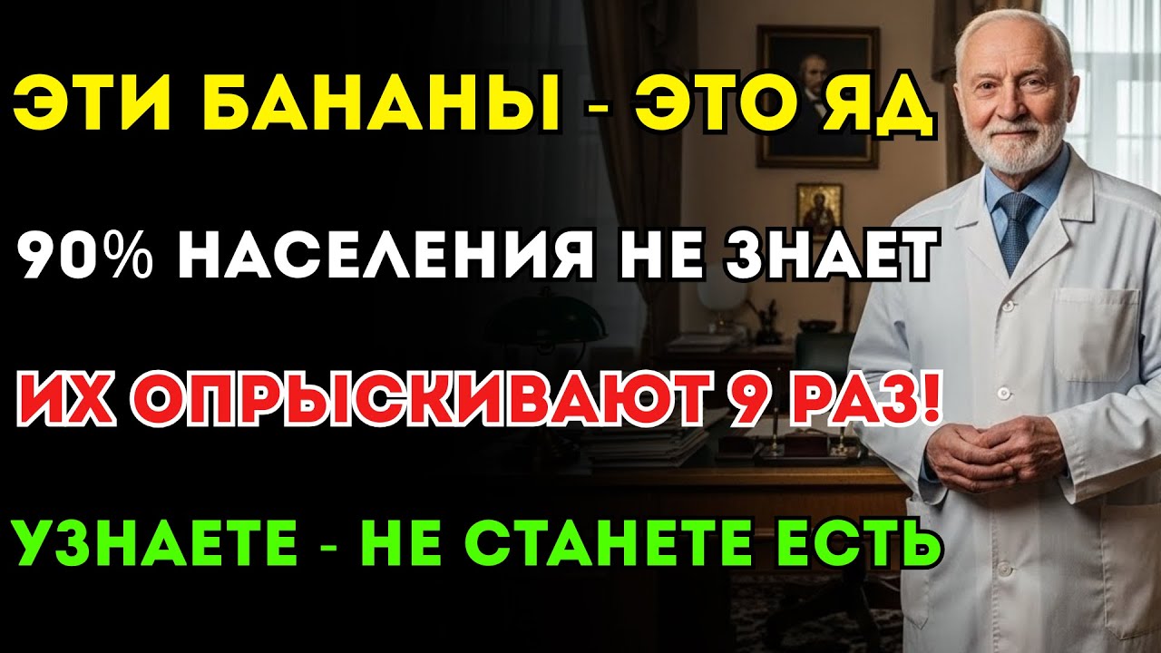 Опасно! Не ешьте этот банан. 9 токсинов вызывают инсульт и отказ почек. Вы едите это ежедневно