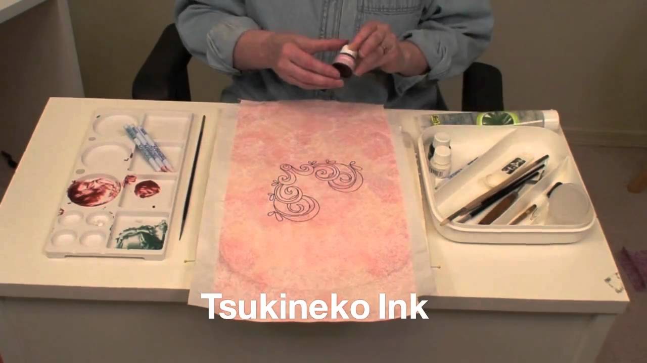 How to Color Machine Embroidery Designs with Tsukineko Inks