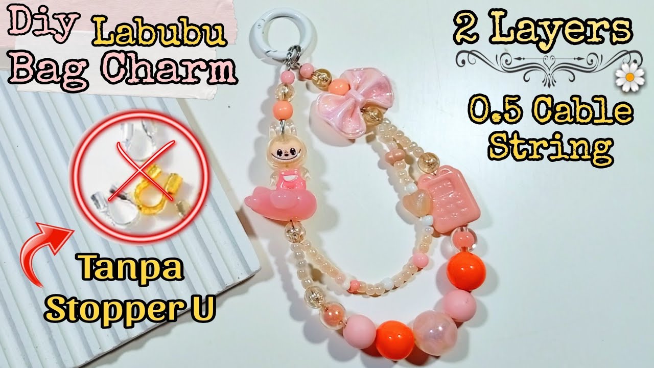 Bikin Gantungan Hp / Tas Kait Bulat dengan Kawat | Phone Strap/Bag Charm Character with Cable String