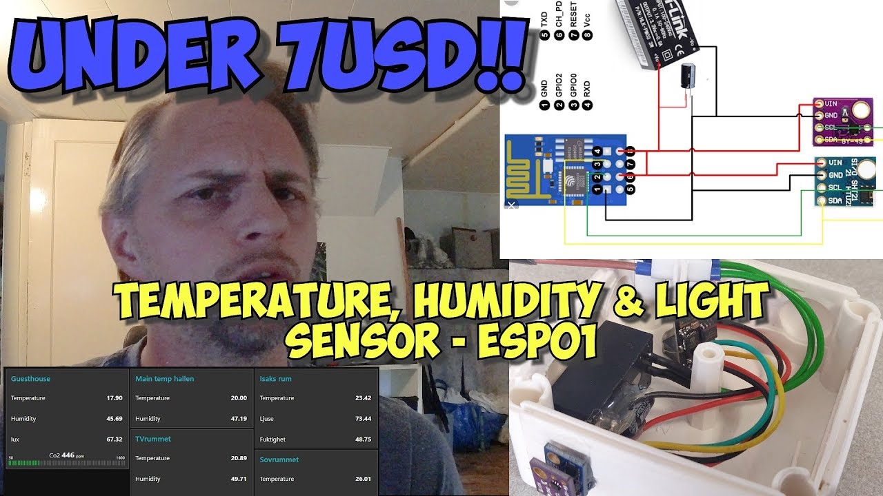 Temperature, Humidity and Light sensor for under 7 USD with MQTT support