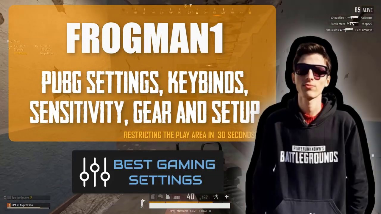 FROGMAN1 PUBG Settings, Keybinds, Sensitivity, Gear and Setup Pro Player 2020 Updates