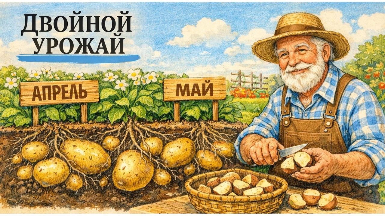 НЕ САЖАЙТЕ КАРТОФЕЛЬ, пока не сделаете это! Секрет советских агрономов для двойного урожая
