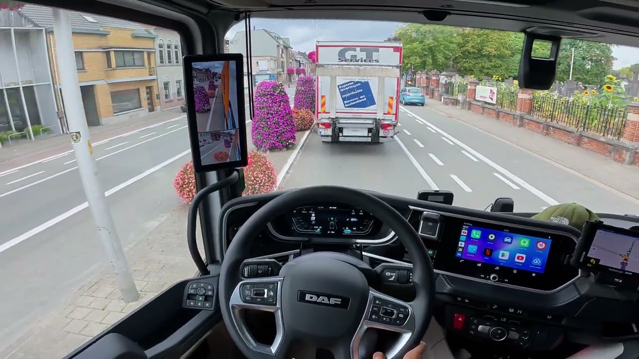 16 Min Relaxing Truck Driving in Belgium | DAF XG 4K ASMR Digital Mirrors