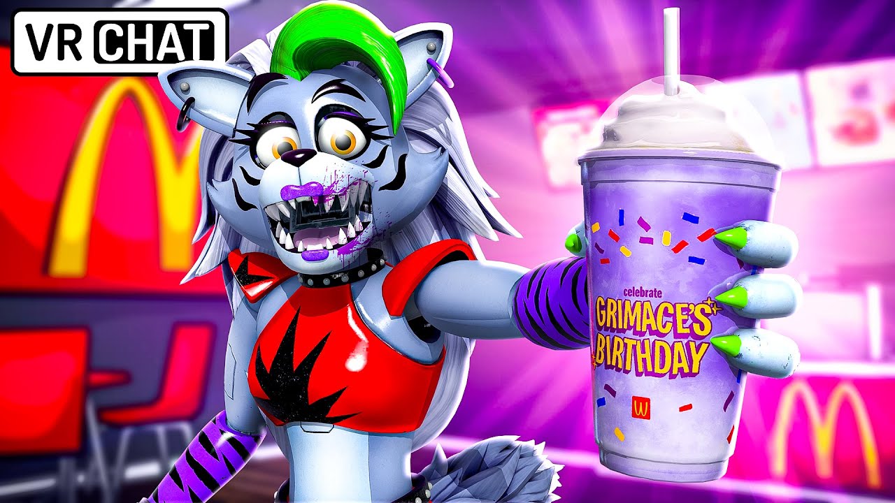 Roxanne Wolf TRIES The GRIMACE SHAKE in VRCHAT