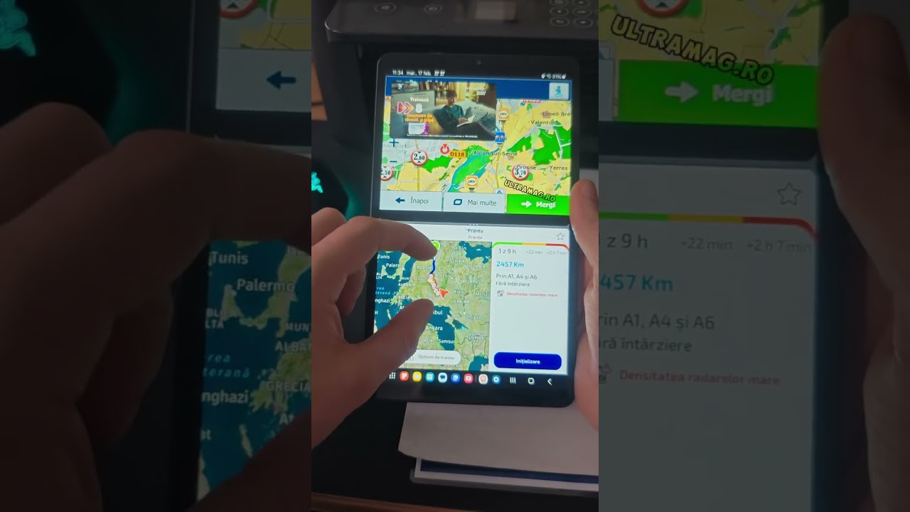 Tabletă GPS Camion Samsung pregătită Full și gata de drum.