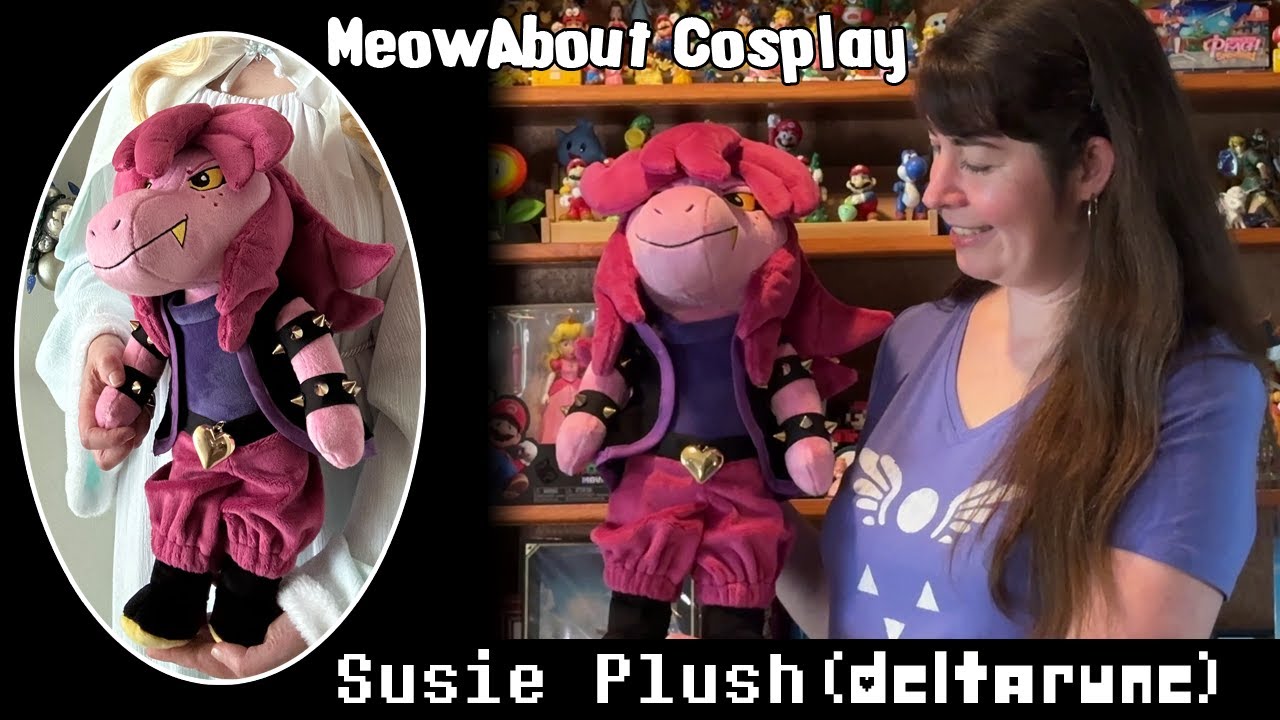 Sewing a Susie plush from Deltarune!