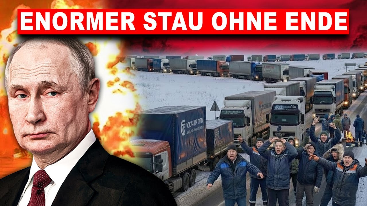 Winterchaos in Russland &ndash; Zehntausend Lkw stecken fest, Verkehr in St&auml;dten kollabiert