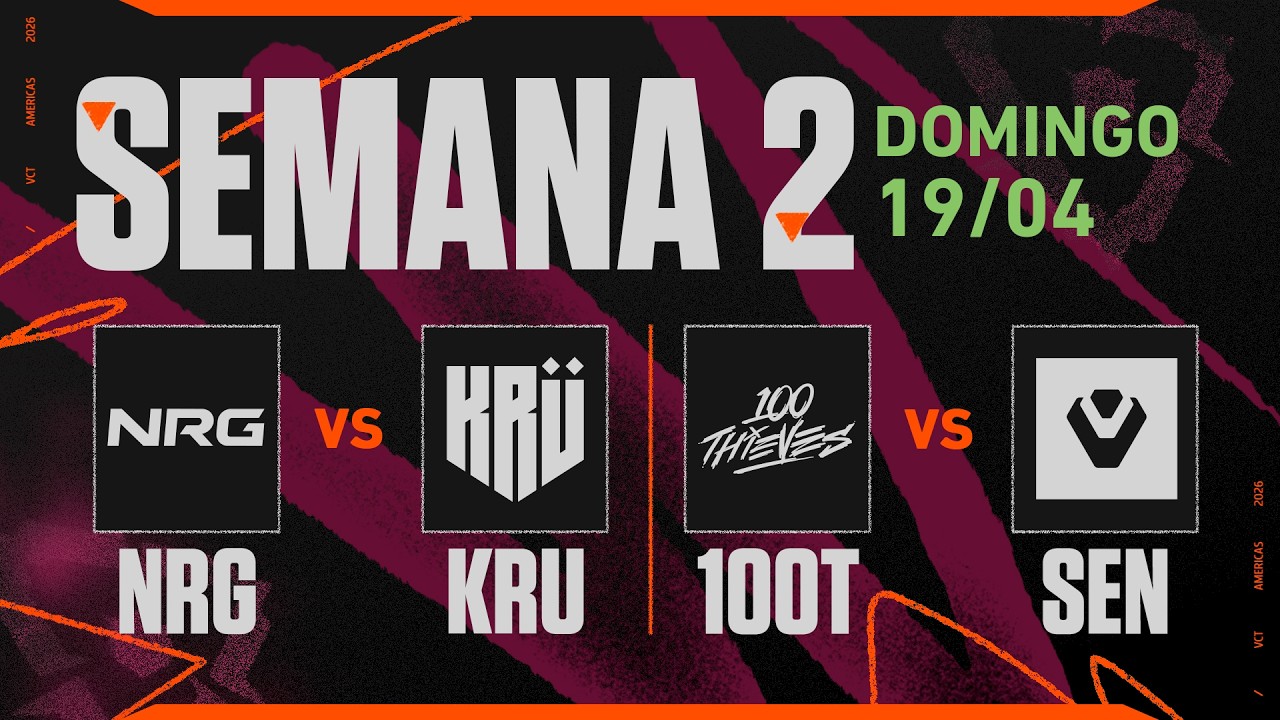 NRG x KRU | 100T x SEN | VCT Americas Etapa 1 | Semana 2 - Dia 3