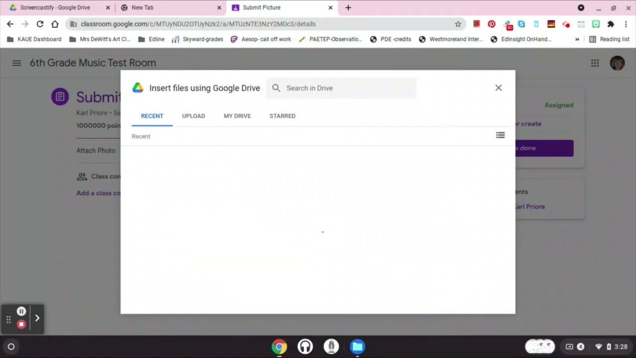 How to turn in a picture on Google Classroom