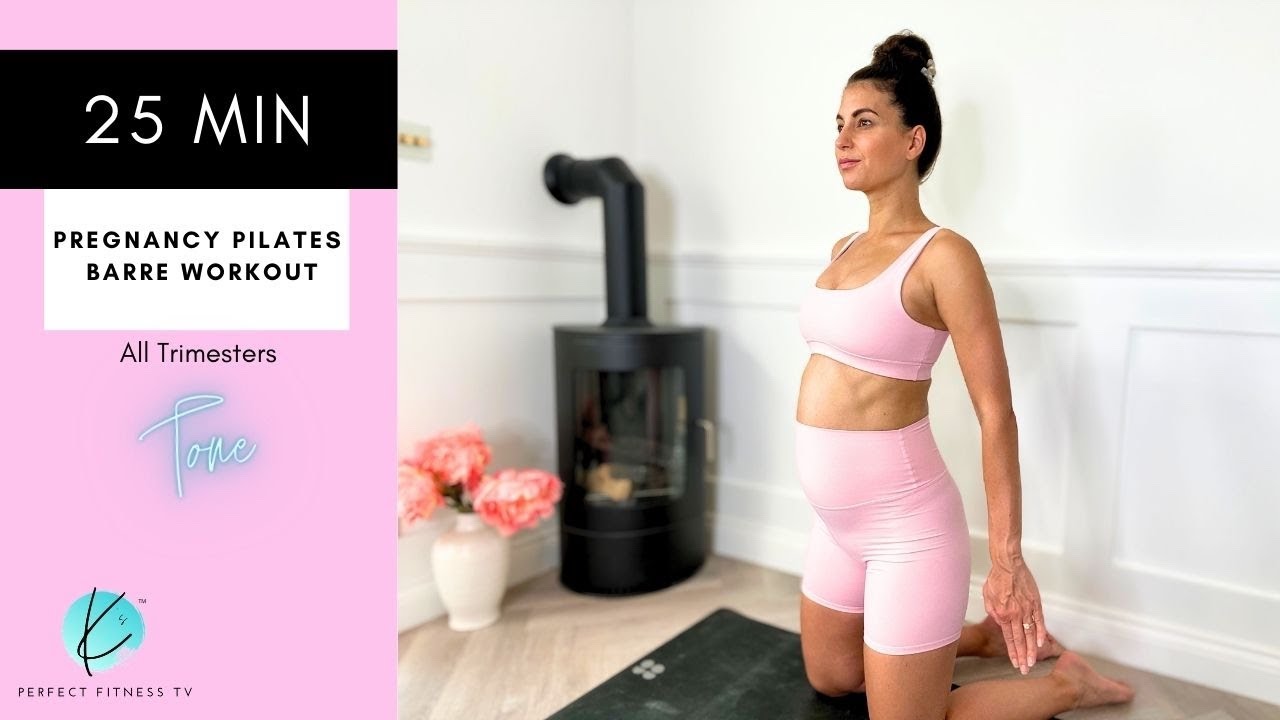 25 Minute Prenatal Pilates Barre Workout | Full Body for All Trimesters