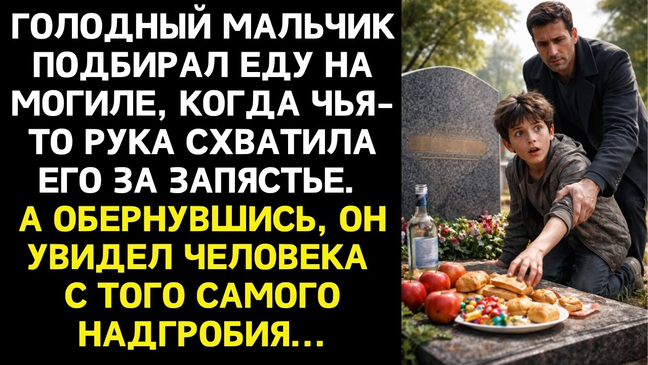 МАЛЬЧИК подбирал поминальную еду на могиле… ПОКА ХОЗЯИН МОГИЛЫ НЕ ВЗЯЛ ЕГО ЗА РУКУ И НЕ СКАЗАЛ…