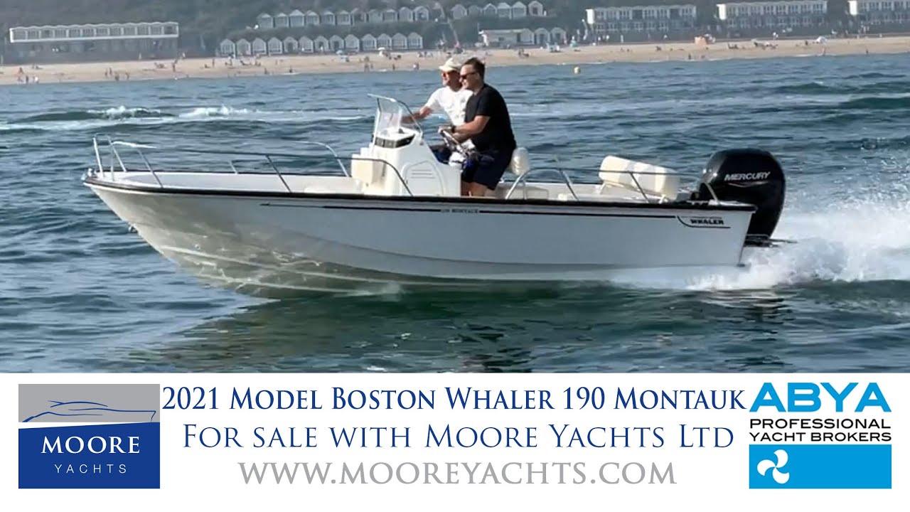 2021 Model Boston Whaler 190 Montauk for sale with Moore Yachts Ltd