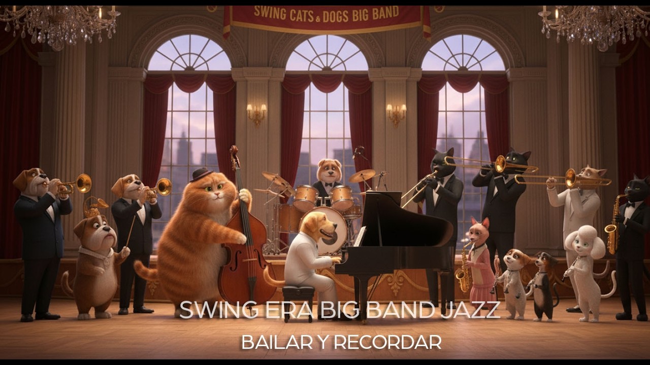 Swing Era Big Band Jazz 🐾🎷 | Golden Ballroom Nights al Estilo de Glenn Miller | Bailar y Recordar