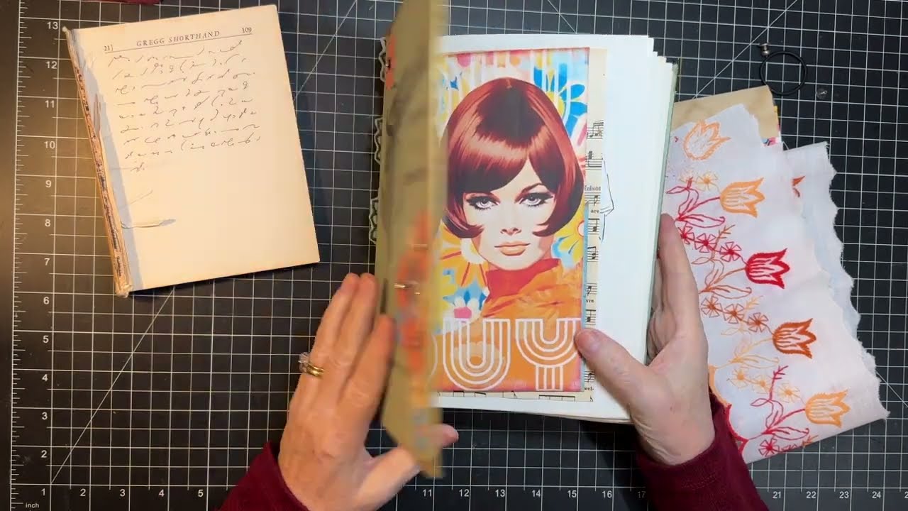 Craft with Me! - Vintage Cosmetology Book Journal! - Finishing!!!