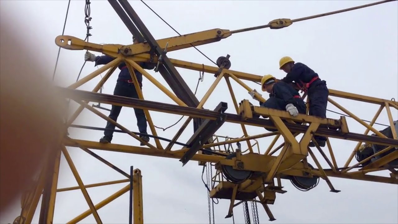 dismantle Tower crane without crane lifting.