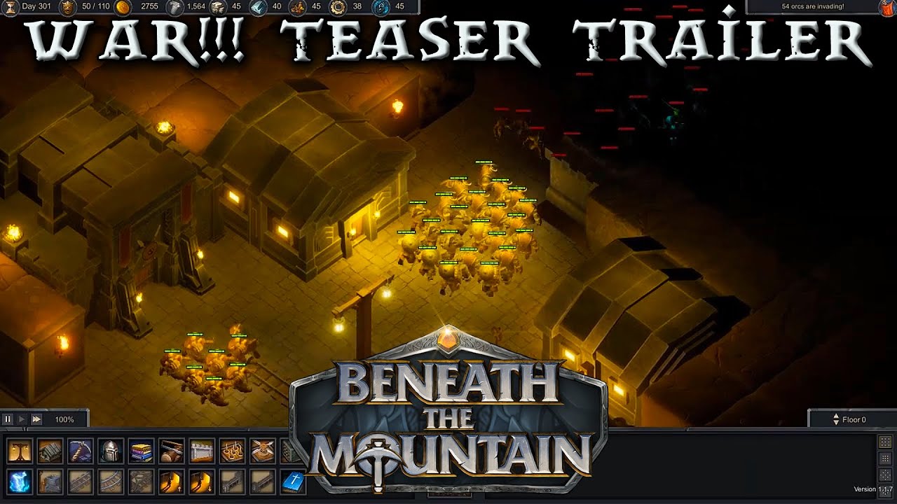 Beneath the Mountain RPG & RTS Game! WAR Teaser Trailer, Wishlist on Steam!