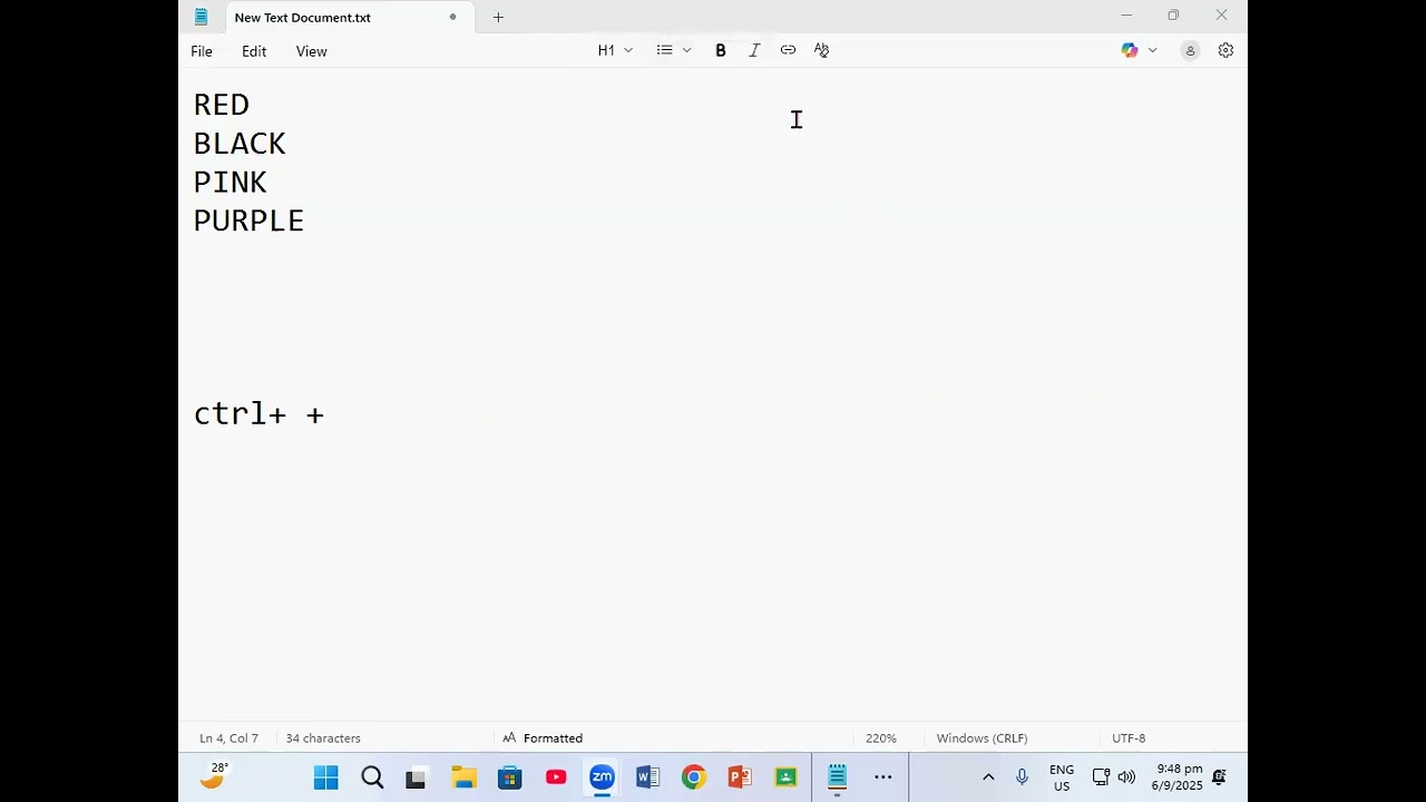 HOW TO ADD BULLET IN NOTEPAD