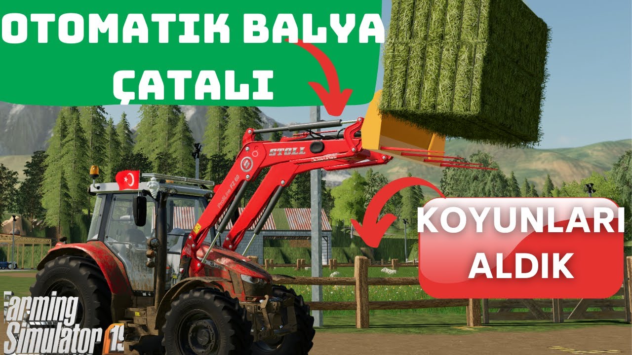 KOYUNLARI ALDIK!!OTOMATİK BALYA ÇATALI//FARMİNG SİMULATOR 19