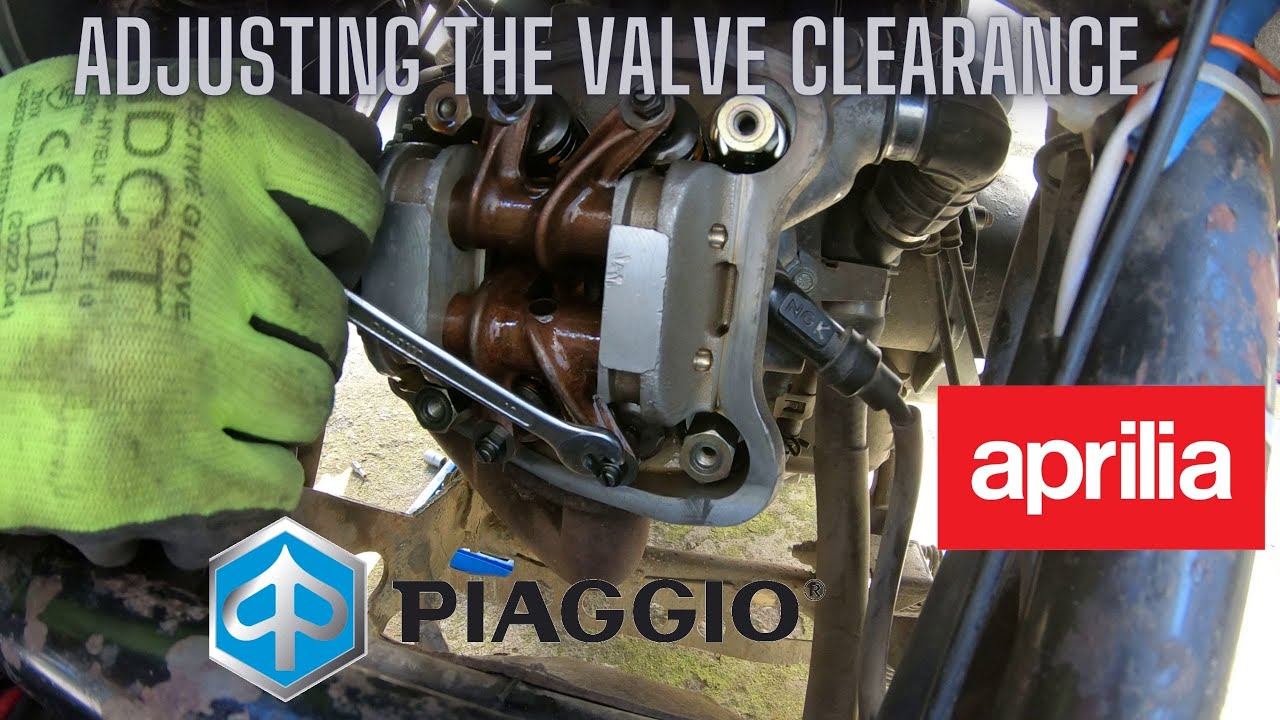 Piaggio engine 400ccm ,MP3 , Beverly , Aprilia Scarabeo adjusting the valve clearance ,gioco valvole