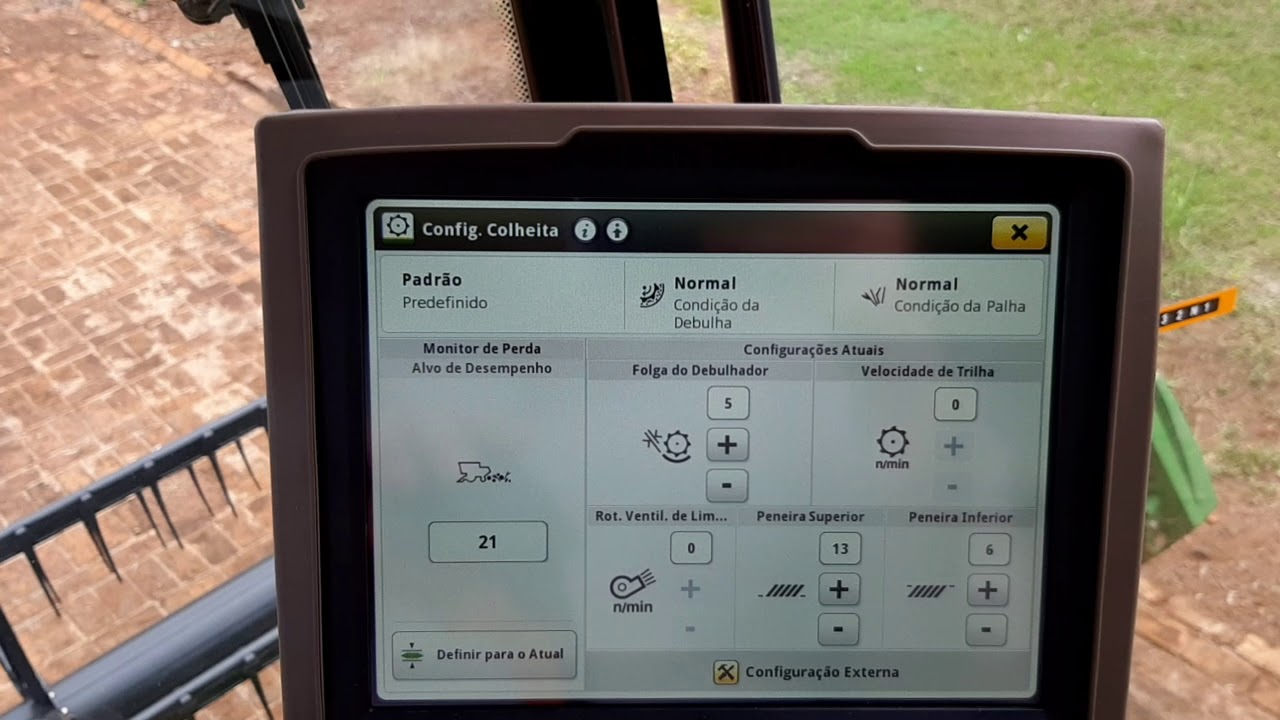 REGULAGEM CONFIGURAÇÕES DE COLHEITA - John Deere S400