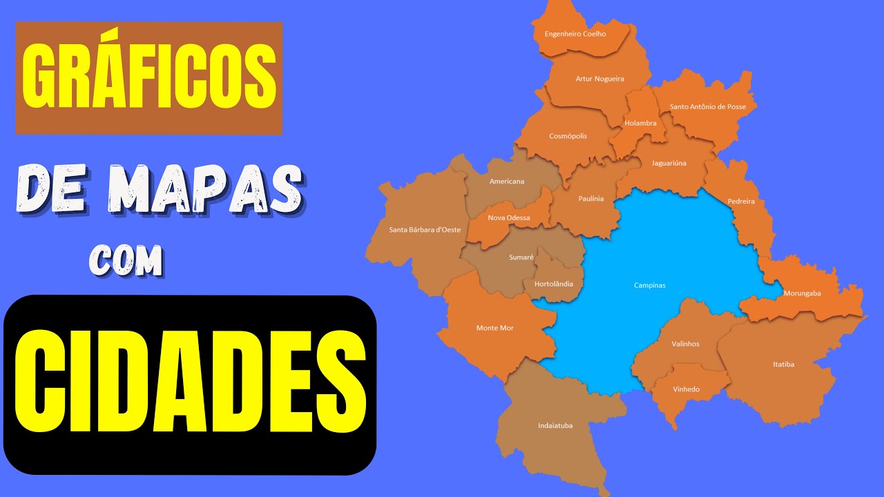 COMO FAZER GRÁFICO DE MAPA COM CIDADES NO EXCEL