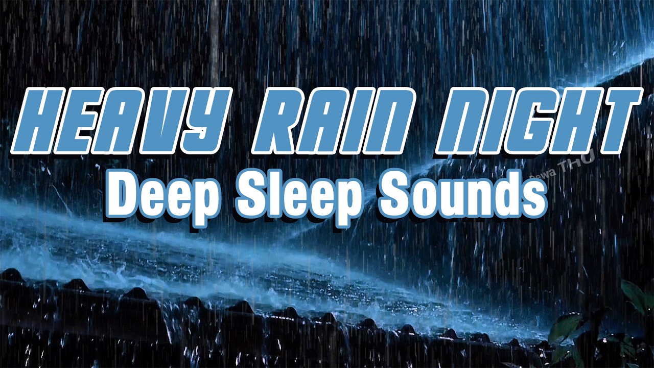 Rain Pouring on Roof During Night Storm 🌙 Deep Relaxing Sleep Sounds