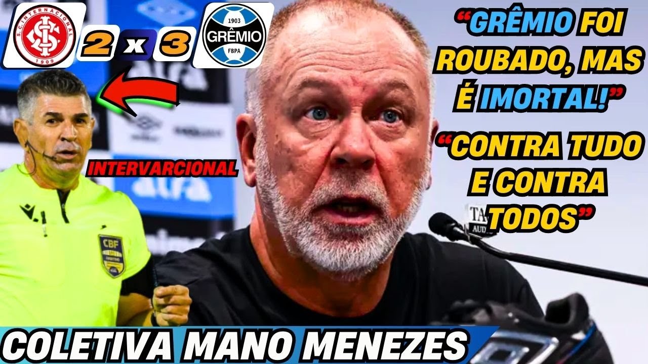 ENTREVISTA COLETIVA MANO MENEZES INTERNACIONAL 2X3 GRÊMIO