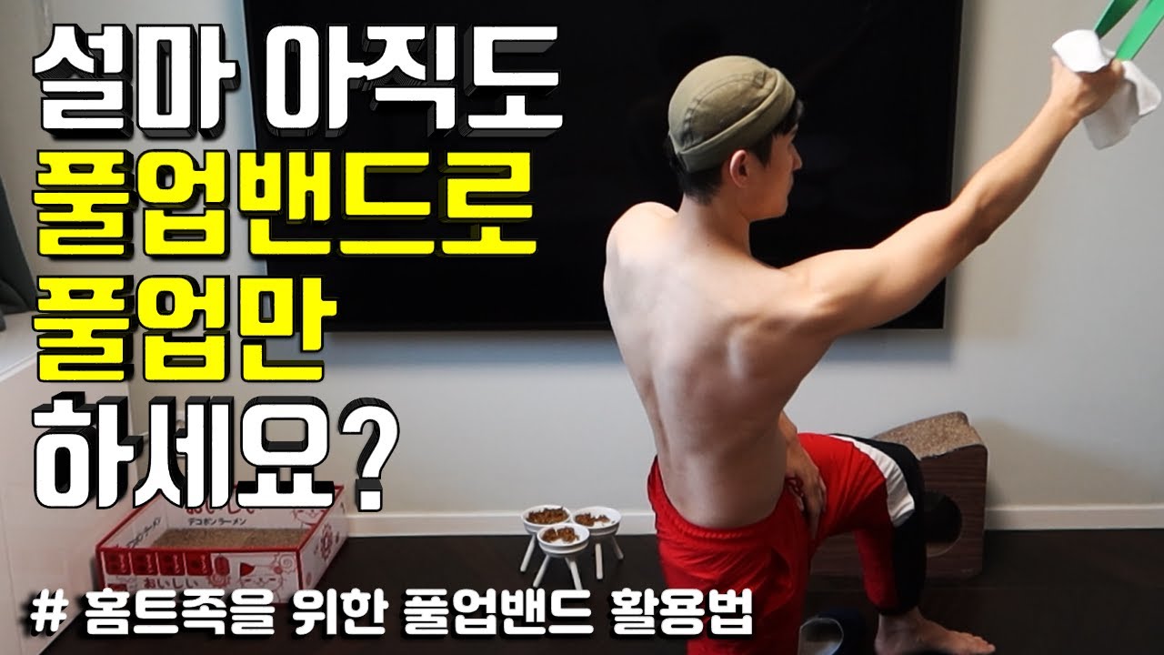 풀업밴드로 등 홈트 하는 방법. 풀업만 하고 있다면 꼭 보세요.