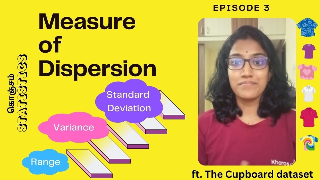 [Ep-03] Measure of Dispersion: Range, Variance, Standard deviation | Tamil #statisticsfordatascience