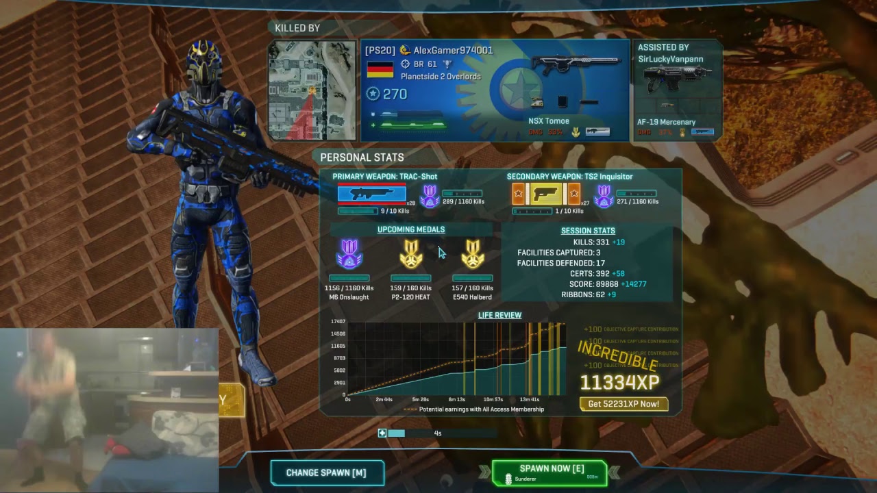 PlanetSide 2 Stream Buff Gaming! (Death = 15 pushups!)