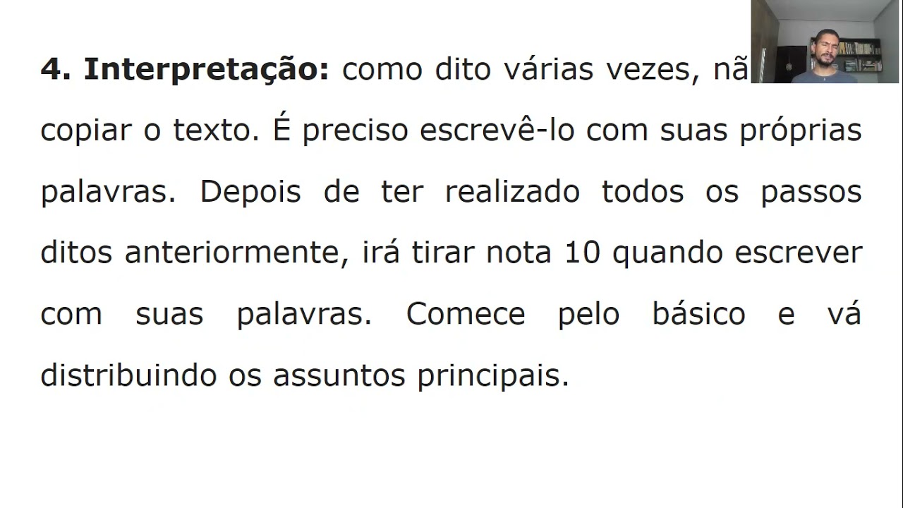 Resumo em t&oacute;picos