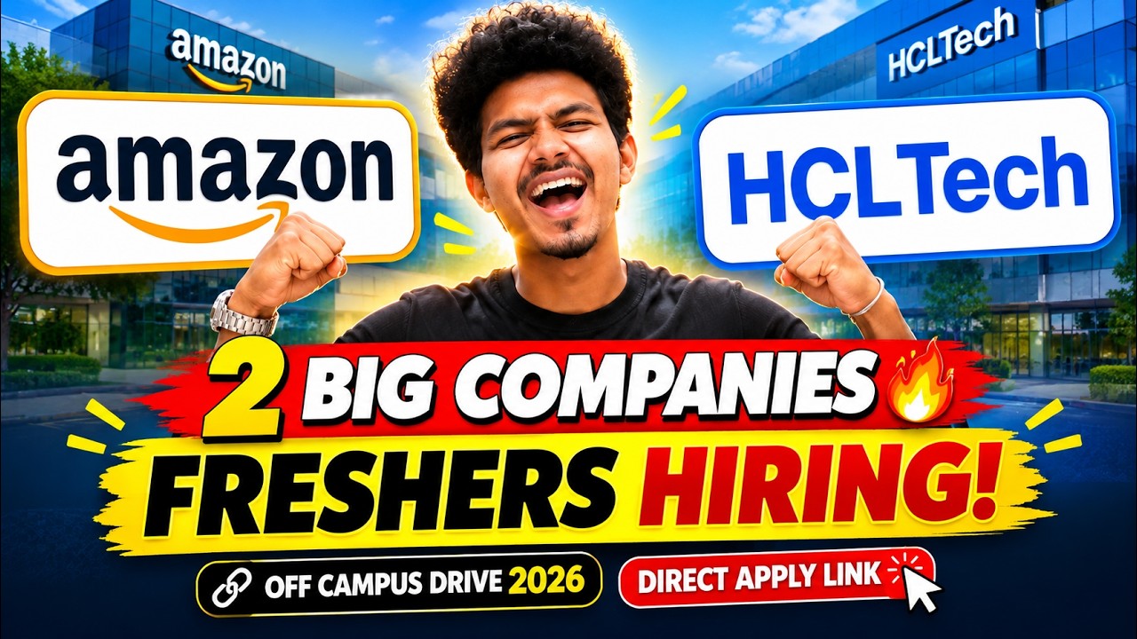 Amazon & HCLTech Off Campus Drive 2026 | Direct Apply Link