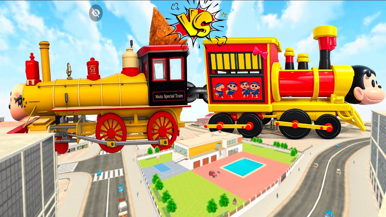 🎯Franklin Giant 🚂 Train VS Jack 🚂 Giant Train in Indian theft auto simulator 💥