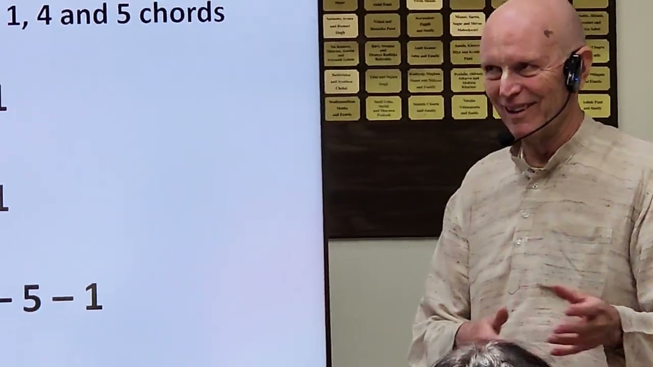 Learning chords with HG Kalakantha prabhu - Vaisnava arts festival 2023 @ New Vrindaban