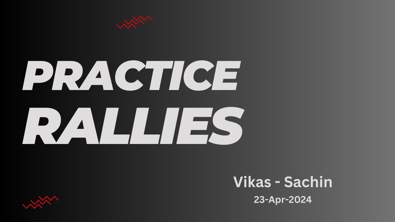 Practice Rallies - Vikas -Sachin (23 Apr 2024) #tennis #tennisrally