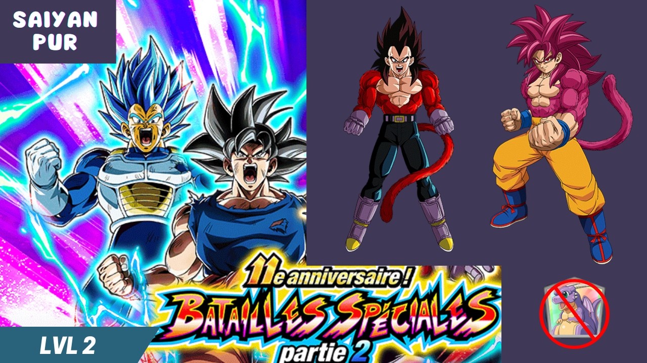 GORILLA FORCE 🙊🏋️💪 - BATTAILES SPECIALES 11 ANS PARTIE 2 LVL 2 - TEAM SAIYAN PUR #dokkan #ssj4