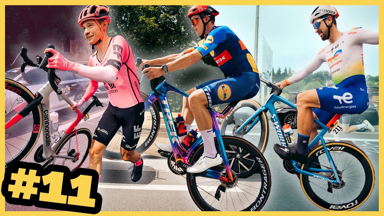 WHEELIE CONTEST IN DE TOUR DE FRANCE (SAGAN 150+ METER! 🤩) | TOUR DE FRANCE 2023 #11