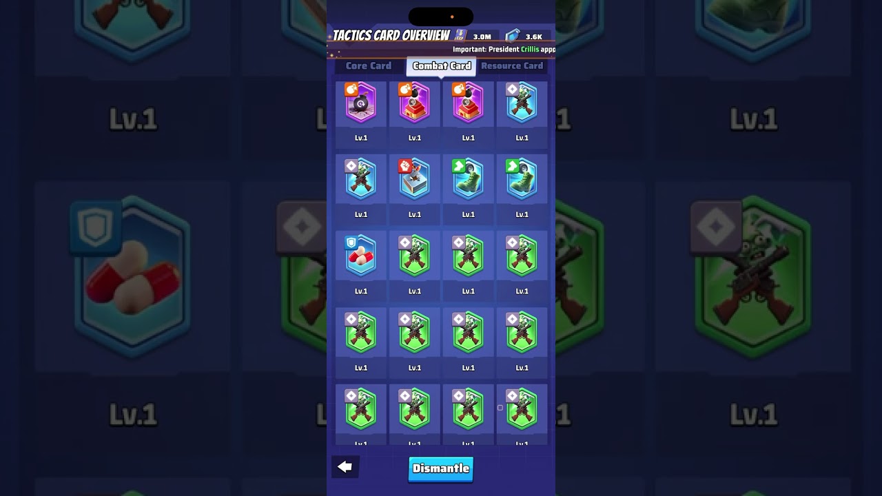 Tactics cards refresher