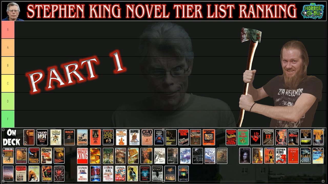 Stephen King Novel Tier List Ranking - Part 1 - The Horror Show - Hail To Stephen King EP216