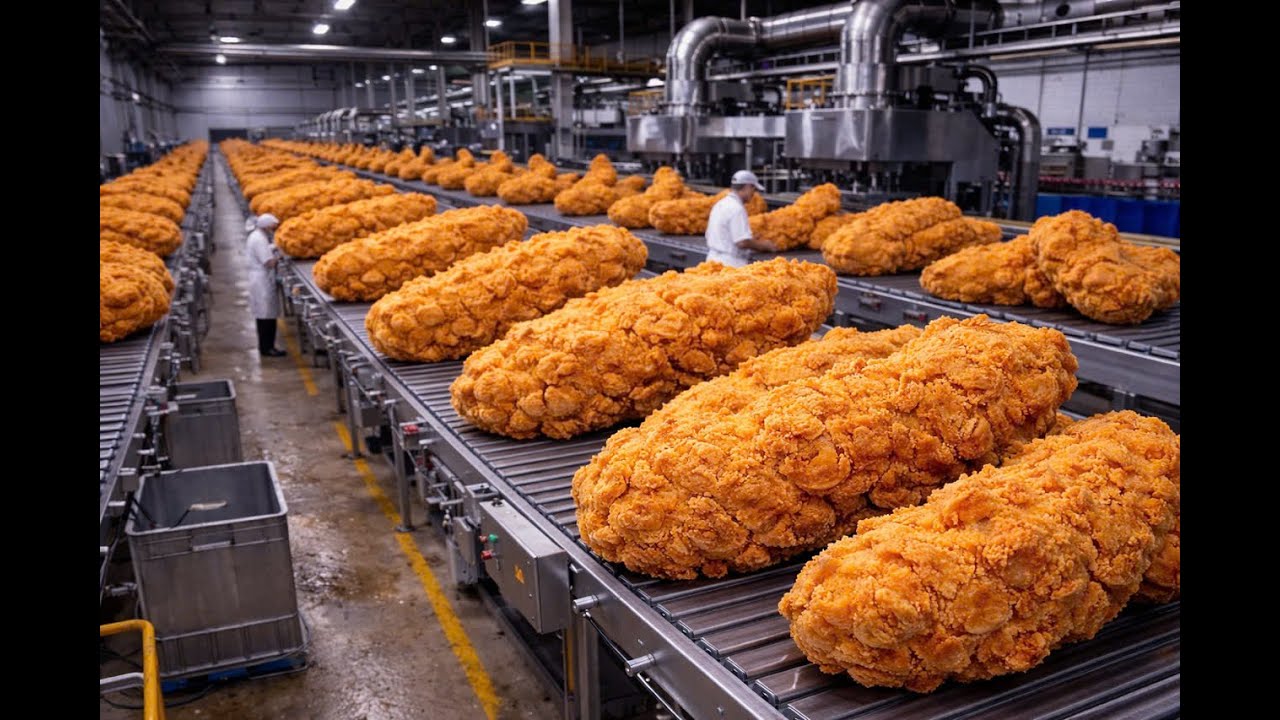 How Frozen Chicken Tenders Are Made in a Factory | Food Production Process