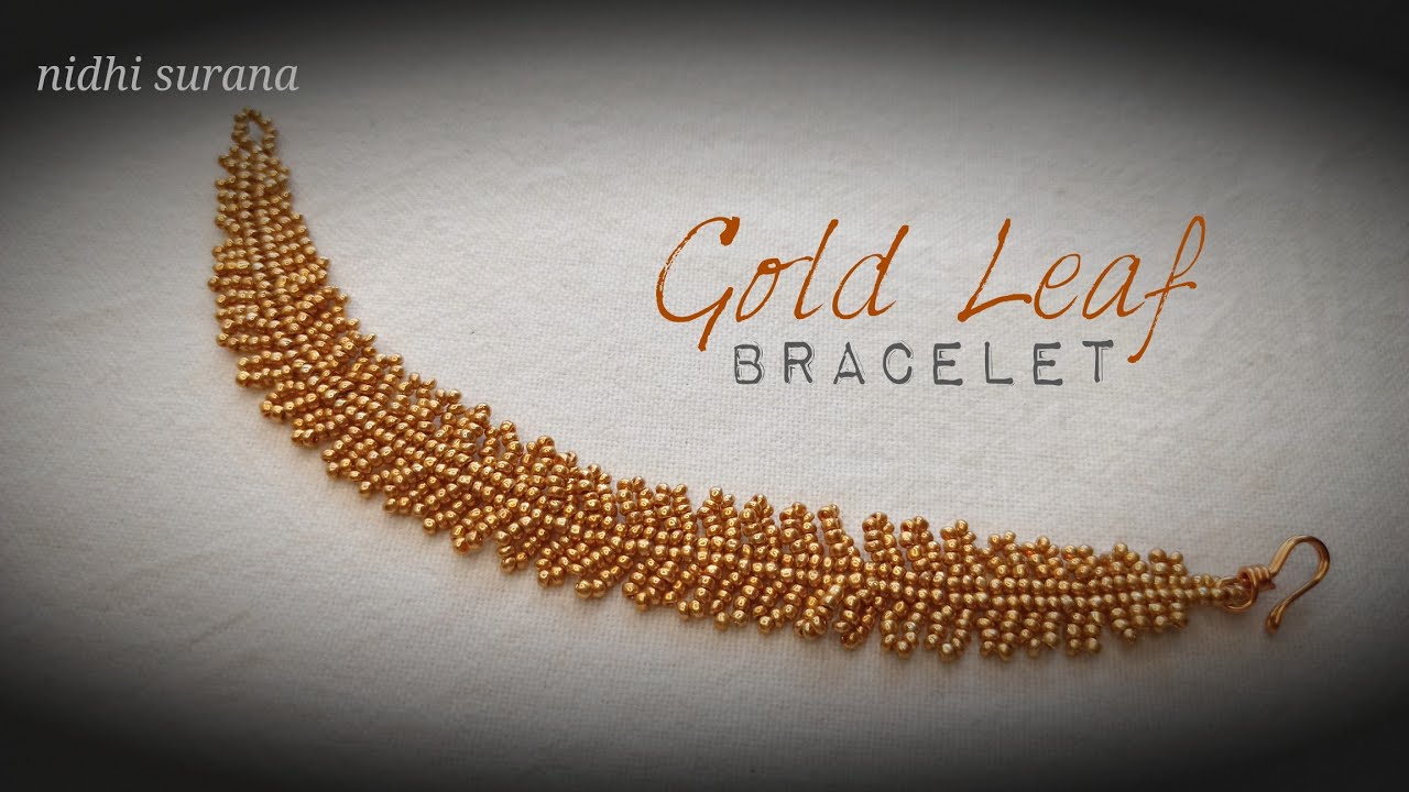 ⚜️Gold Leaf, Seed bead Bracelet/Pan de oro, pulsera de cuentas de semillas/Tutorial diy