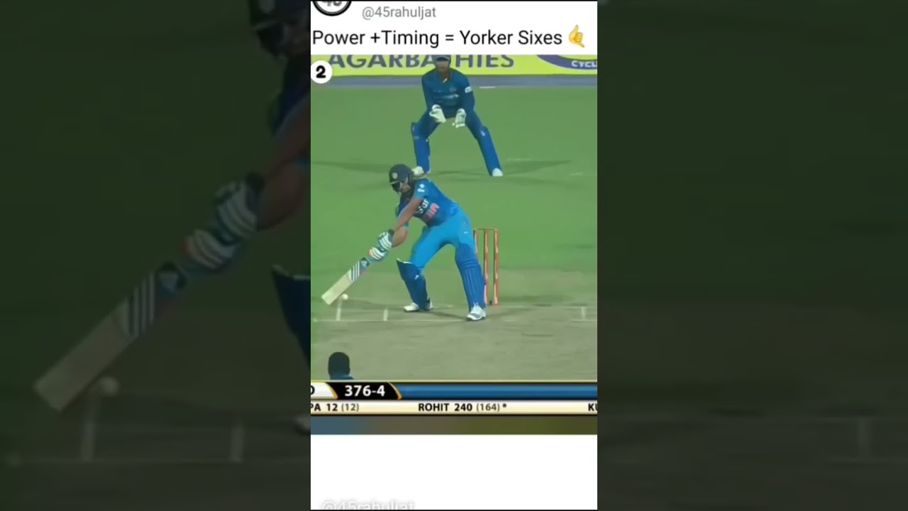 Power + timing= six on Yorker #rohitsharma #batting #six #cricket #class #bcci
