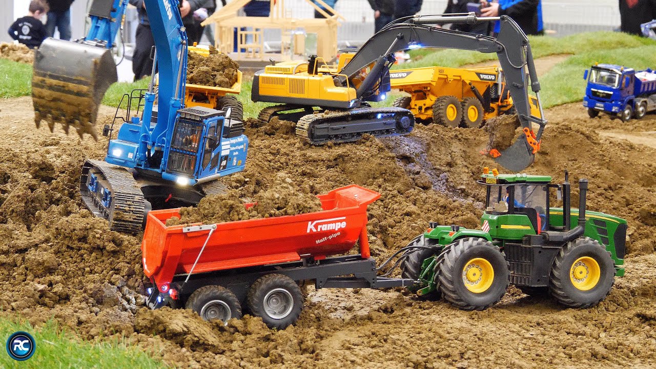 Ultimate RC Construction Site! Excavators & Tractors at Work - Modell Leben Erfurt