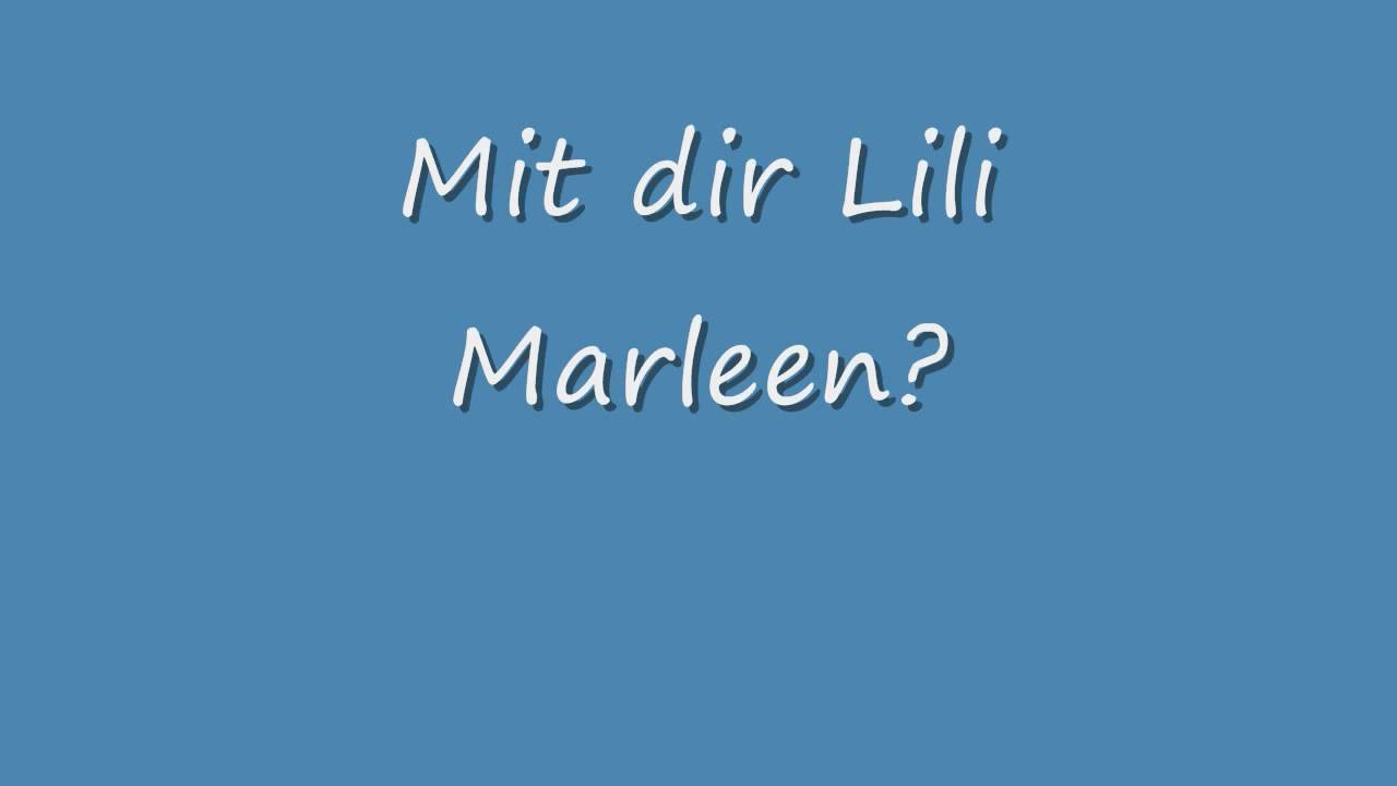 Lili Marleen---lyrics in German