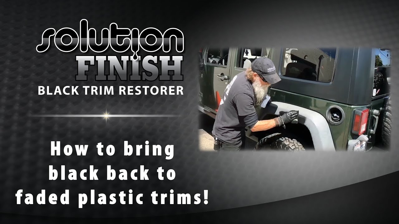 How to bring black back to faded plastic trims with Solution Finish!