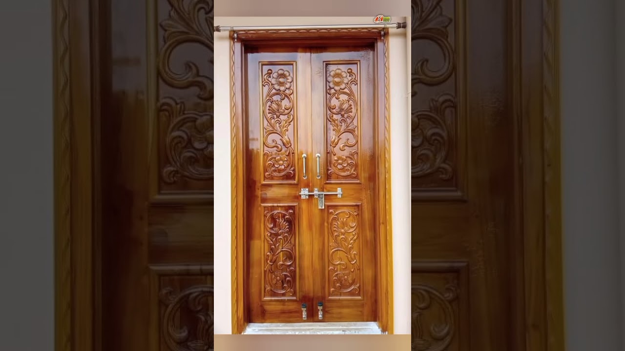 double door set. design. wooden doors. wooden double door. ASV Haranadh HCW.