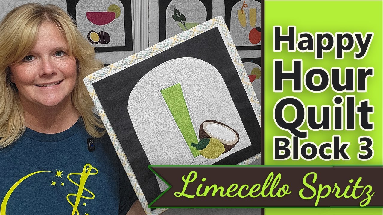 How to Applique Layered Shapes Bottom-Up | Limecello Spritz Quilt Block (Happy Hour Quilt)